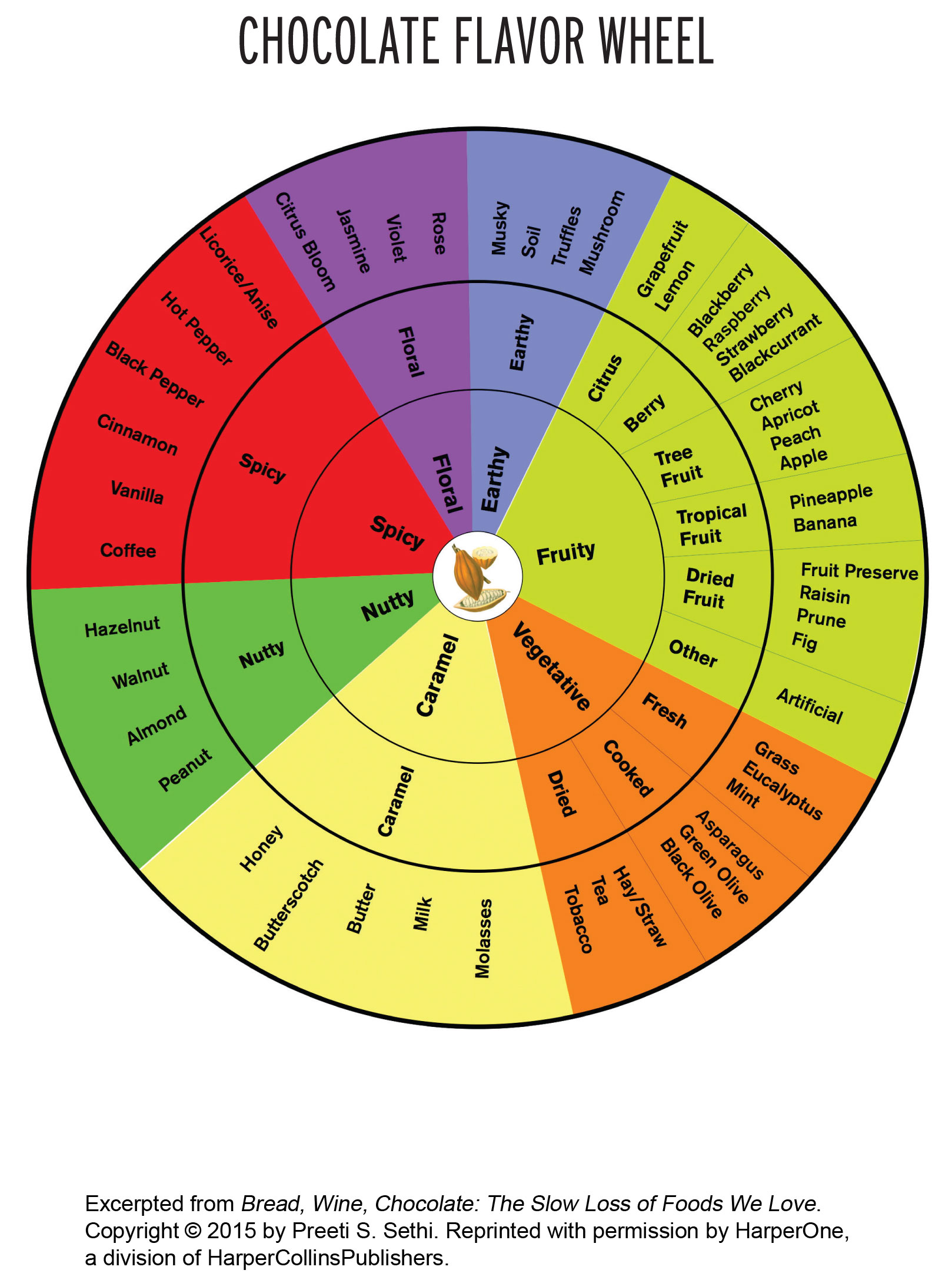 Chocolate Flavor Wheel
