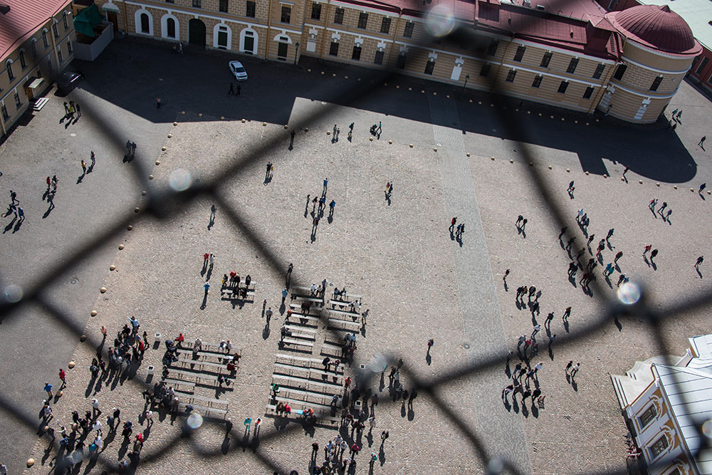 The courtyard of the Peter and Paul Fortress