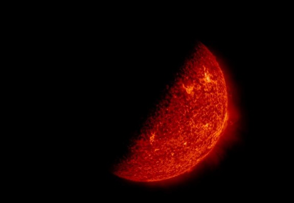 Earth passing in front of the Sun