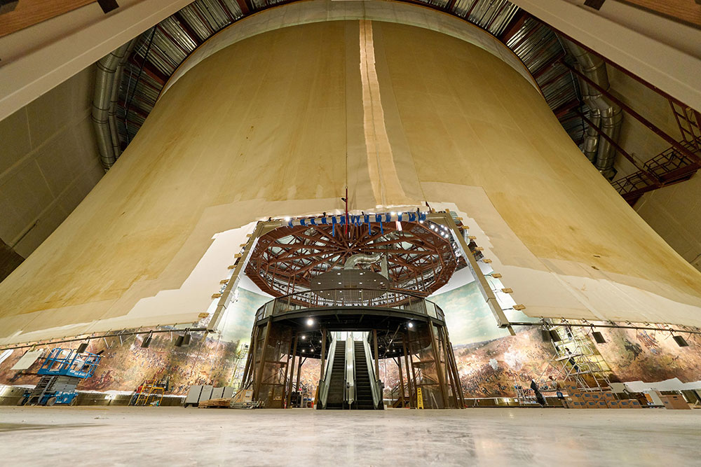 Fish-eye view of cyclorama exterior
