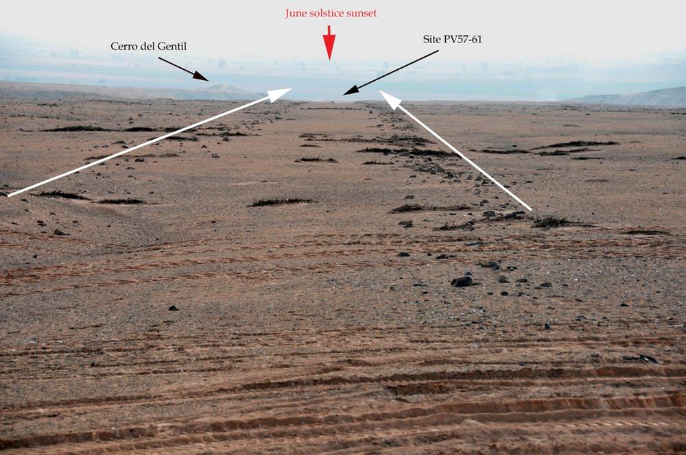 Geoglyphs that modified the landscape are still visible, delineating a path to where the sun sets on the summer solstice.