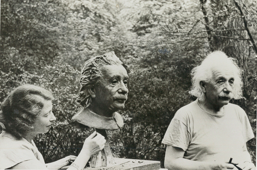 Albert Einstein and Sculptor Gina Plunguian1