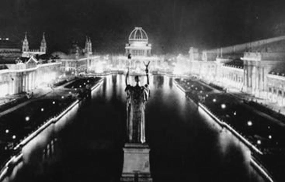 AC electric lights lit up the night at the Chicago World’s Fair